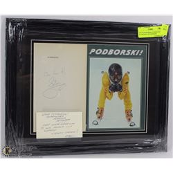 STEVE PODBORSKI GUARANTEED AUTHENTIC AUTOGRAPH