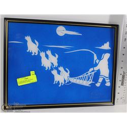 FRAMED ORIGINAL ART PIECE SIGNED BY INUIT ARTIST