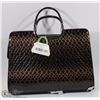Image 1 : NEW DK BROWN SNAKESKIN BRIEFCASE STYLE PURSE