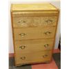 Image 1 : "BLOND" 337 SOLID WOOD 4 DRAWER DRESSER