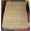 Image 1 : LARGE WOOD FOOTED TWEED OTTOMAN