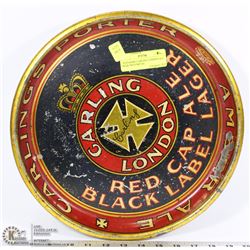 1920'S RARE CARLING LONDON ALE BEER TRAY METAL