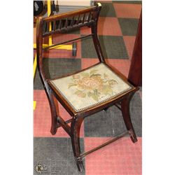 ANTIQUE CHAIR CURVED BACK