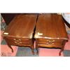 Image 1 : PAIR OF CHERRY WOOD QUEEN ANNE STYLE END TABLES