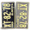 Image 1 : PAIR OF 1969 LICENSE PLATES (MATCHING FRONT&BACK)