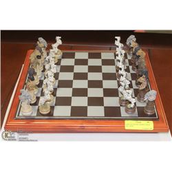AFRICAN SAFARI THEMED CHESS SET