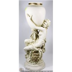 LADY HOLDING VASE FIGURINE 24" TALL