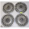 Image 1 : VINTAGE 14" THUNDERBIRD HUB CAPS SET OF 4