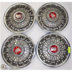 VINTAGE HUBCAPS 14"SET OF 4