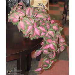 CASCADING PINK IVY SILK PLANT IN CLAY POT