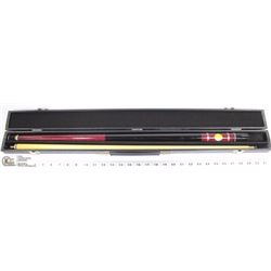 23) 2PC POOL CUE AND CASE