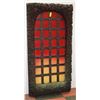 Image 1 : TEXTURED WINDOW WITH BARS PAINTING 30"X60"