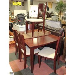 WOOD TABLE WITH 5 CHAIRS