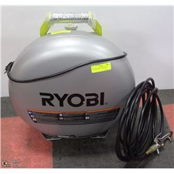 6) 6 GAL RYOBI COMPRESSOR WITH HOSE AND SPRAY