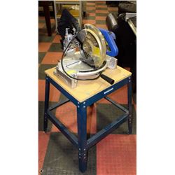 8) POWERSMITH MITRE SAW AND STAND