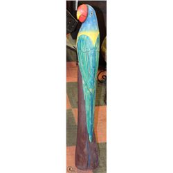 WOODEN PARROT 42" TALL
