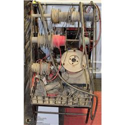 WIRE CART WITH ASSORTED  WIRE