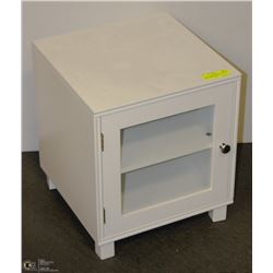 SMALL WOODEN SHOWCASE WITH GLASS DOOR FRONT