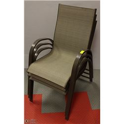 3 PATIO CHAIRS METAL
