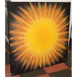 ACRYLIC SUN PAINTING 48"X48"