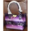 Image 1 : NEW LARGE PURPLE SNAKESKIN STYLE HANDBAG