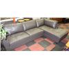 Image 1 : NEW GREY LEATHERETTE SECTIONAL