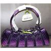 Image 1 : NEW PURPLE SNAKESKIN STYLE METAL RING PURSE