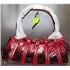 Image 1 : NEW RED SNAKESKIN STYLE METAL RING PURSE