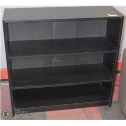 BLACK WOOD 3-SHELF STORAGE/BOOKSHELF