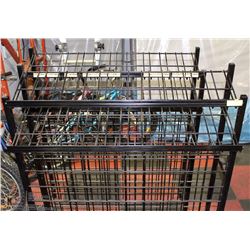 TWO METAL BOTTLE/WINE RACKS