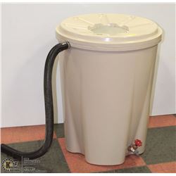 208L RAIN BARREL WITH SCREEN, BOTTOM TAP & OVER