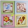 Image 1 : SET OF 4 CANVAS PICTURES FOR KIDS ROOM