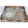 Image 1 : FLAT OF VINTAGE CUT GLASS DISHES 13 PCS