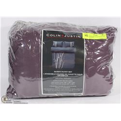 COLIN & JUSTIN QUEEN DUVET SET 100% COTTON
