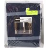 Image 1 : HOME STYLE ROD POCKET PANEL CURTAINS, NAVY BLUE