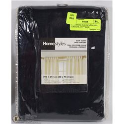 PAIR OF CURTAINS PANELS HOME STYLE NAVY BLUE,