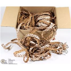 BOX OF BRAIDED LEATHER LADIES BELTS