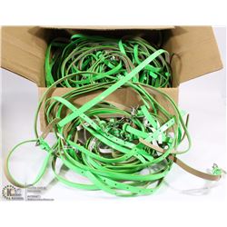 BOX OF LADIES DRESS BELTS - GREEN