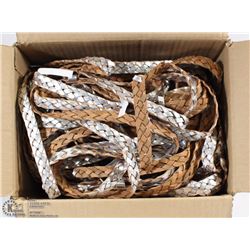 BOX OF BRAIDED LEATHER LADIES BELTS