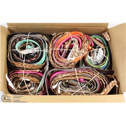 BOX OF ASSORTED LADIES FASHION BELTS