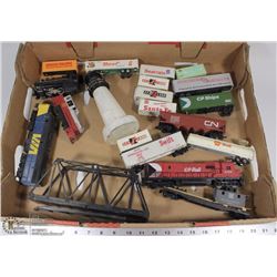TRAY OF TRAINS AND ACCESSORIES