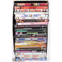 BOX OF ASSORTED DVDS