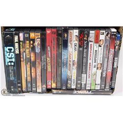 BOX OF ASSORTED DVDS