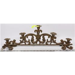 CAST METAL 5 CANDLE HOLDER 22"WIDE