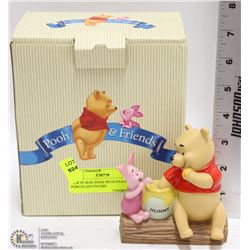 NEW IN BOX POOH WITH PIGLET PORCELAIN FIGURE