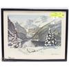 Image 1 : FRAMED 1980 MEREDITH EVANS LAKE LOUISE PRINT
