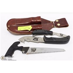 OUTDOOR EDGE 2 SKINNING KNIVES AND BONE SAW