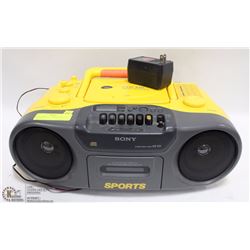 SONY SPORT CD, AM/FM CASSETTE PLAYER