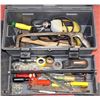 Image 1 : GRAY TOOLS BOX FULL OF TOOLS AND DRILL