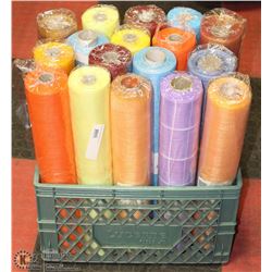LARGE CRATE OF DECORATIVE MESH